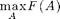 $$\max_A F(A)$$